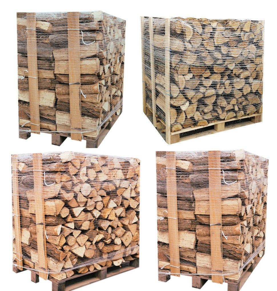 4 palettes (2 chêne blanc + 2 hêtre/charme) – bûches de 40 cm MAG ELECTROMENAGER