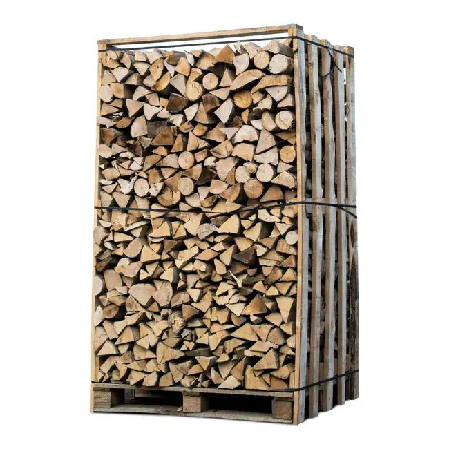 Box 3 stères 30cm bois de chauffage sec - palette de bois coupé fendu de 2,1m3 chêne / hêtre : chataigniers PLANETE TECHNOLOGIE