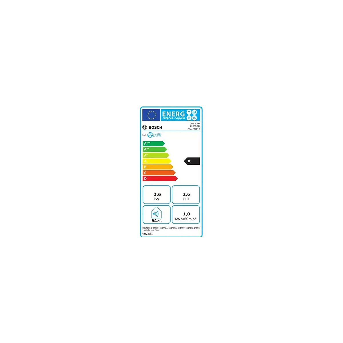 Climatiseur mobile silencieux BOSCH Cool 2000
