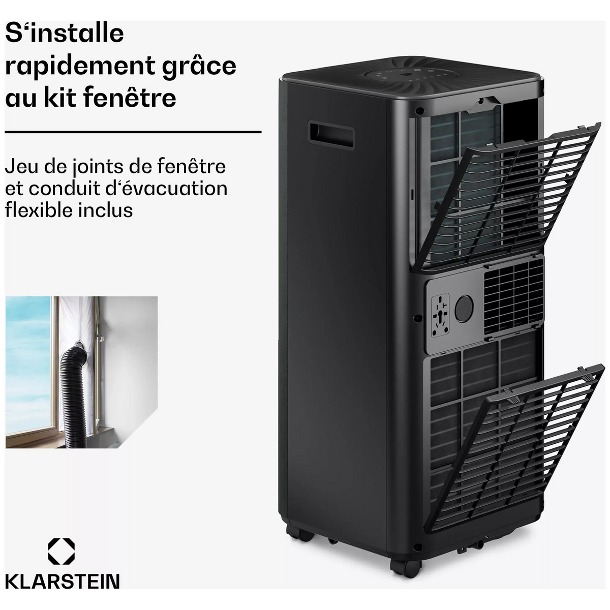 Climatiseur KLARSTEIN AireLux 9000 BTU 31cm 33m² EEC A Noir
