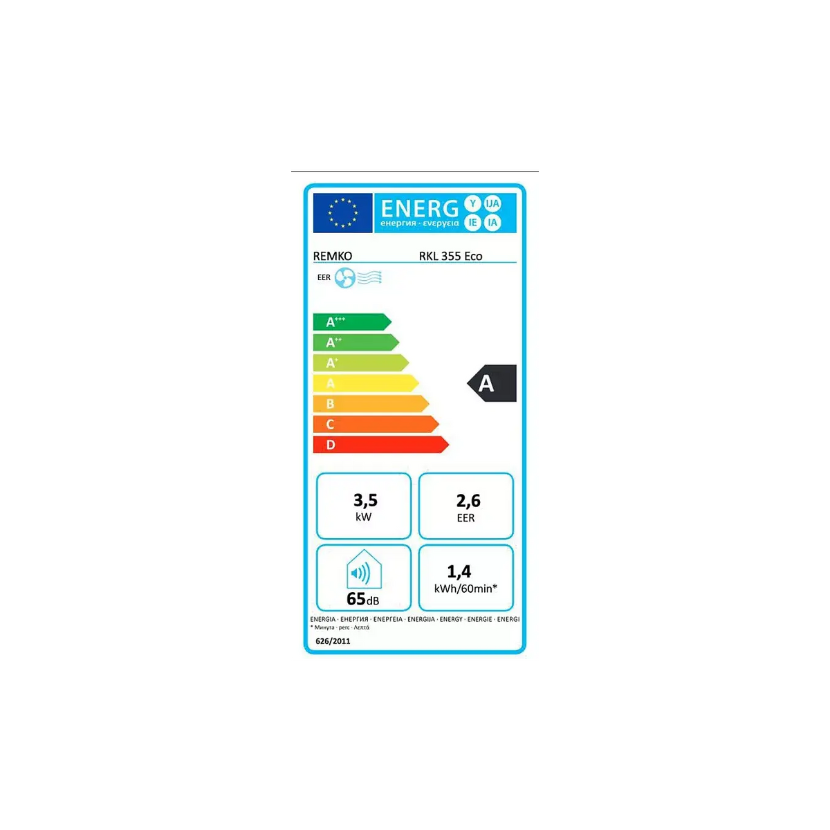 Climatiseur mobile silencieux REMKO RKL 355 Eco 3,5 kW