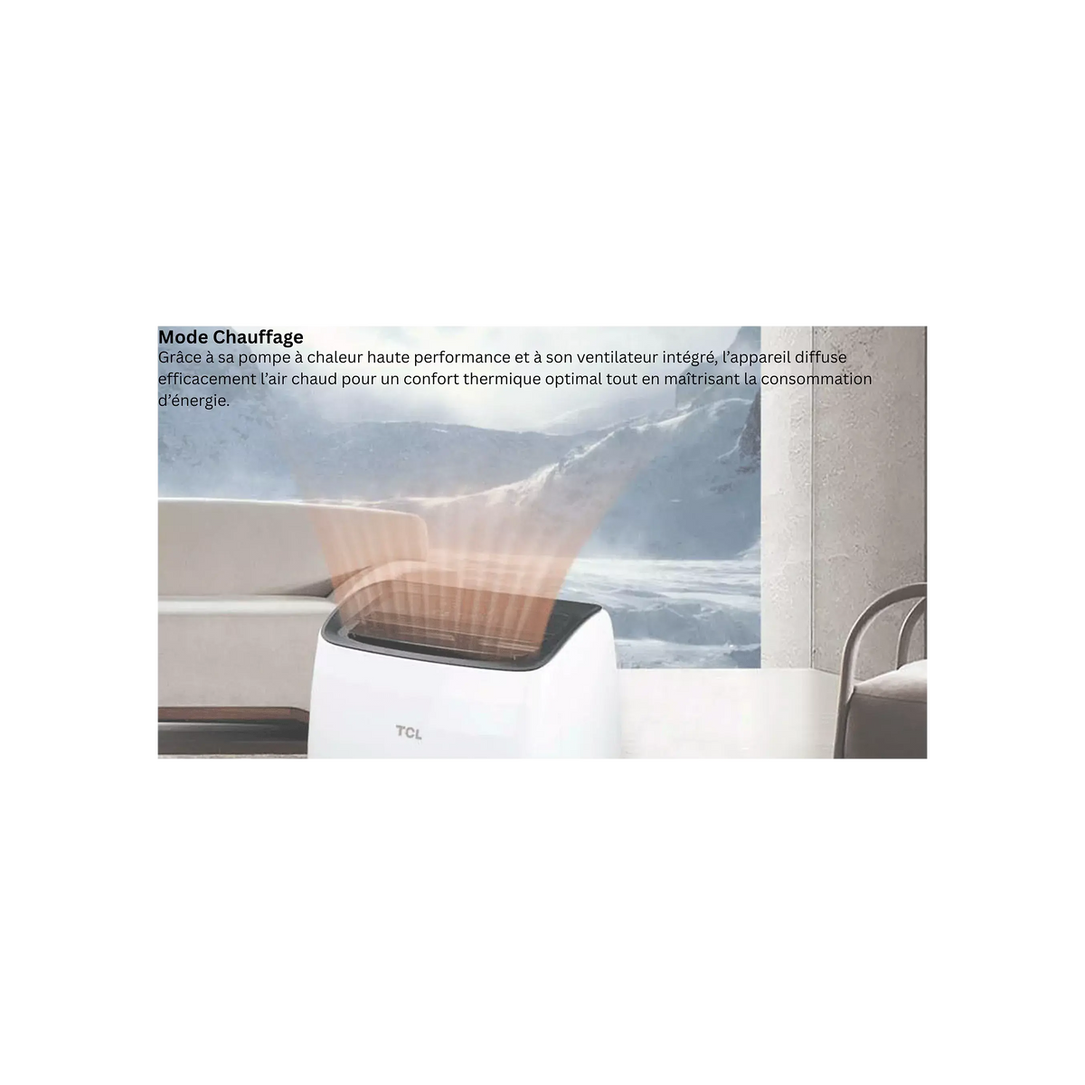 Climatiseur réversible mobile TCL P09P6SW1