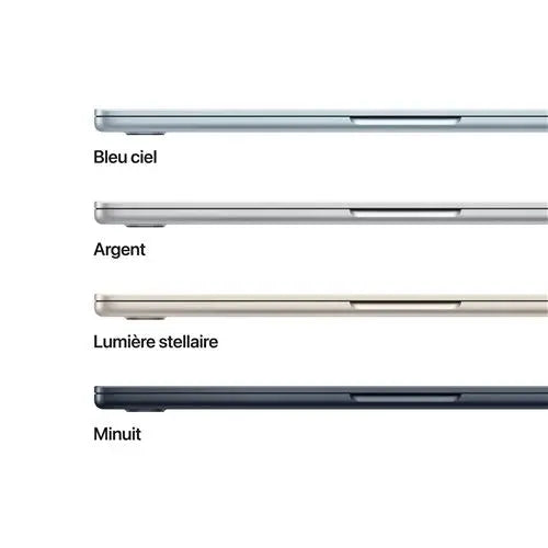Apple MacBook Air 13" 512 Go SSD 16 Go RAM Puce M5 CPU 10 cœurs GPU 8 cœurs Argent