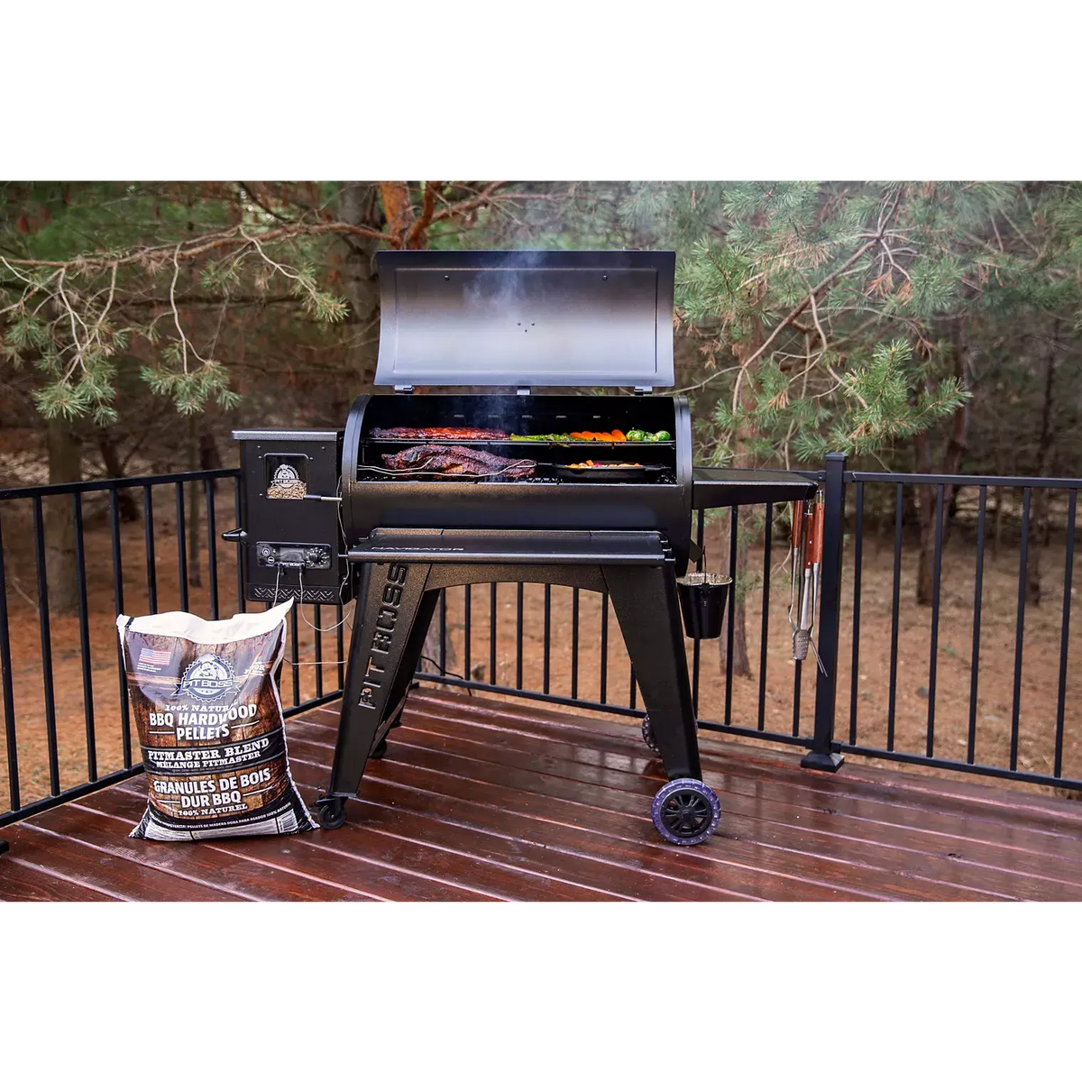 Barbecue pellet PITBOSS Navigator 1150, sur chariot, de 85 à 260 °C, surface de cuisson 90 x 50 cm