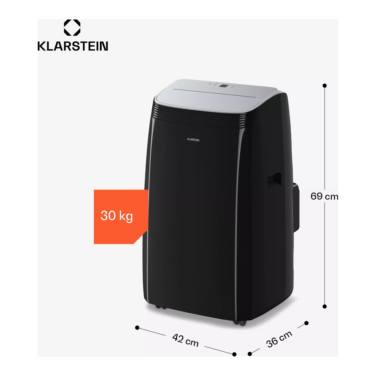 Climatiseur mobile silencieux KLARSTEIN Grandbreeze 12000 BTU 42 cm 56 m² CEE A+