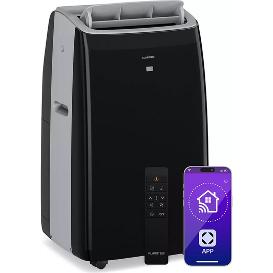 Climatiseur mobile silencieux avec kit évacuation KLARSTEIN Grandbreeze 16000 BTU 40cm 82m² EEC A