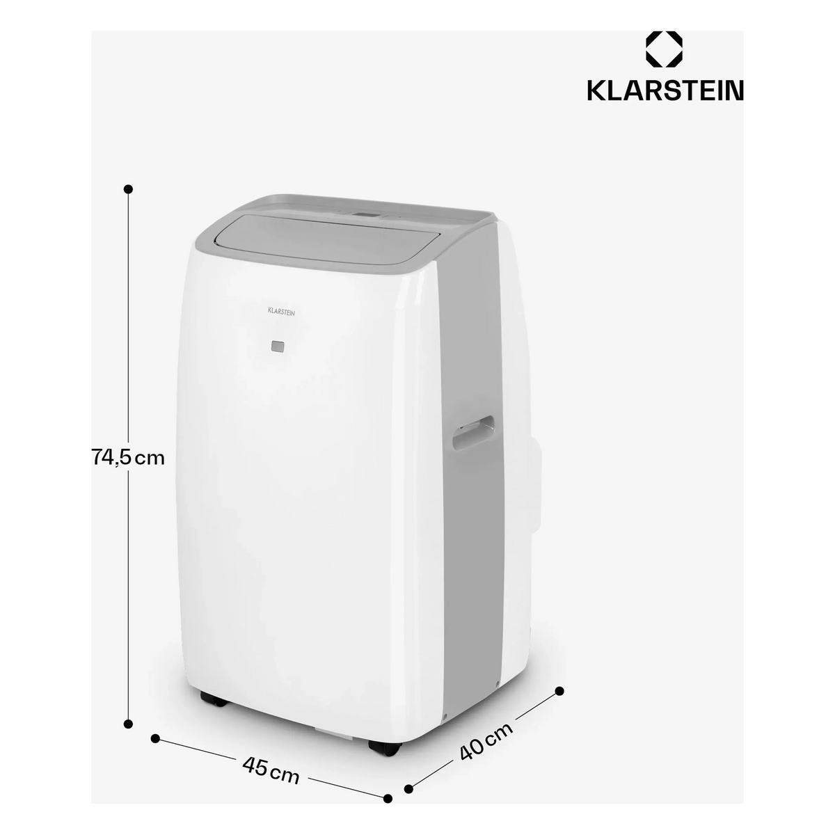 Climatiseur mobile silencieux KLARSTEIN Grandbreeze Pro 3en1 460m³/h 14000 BTU