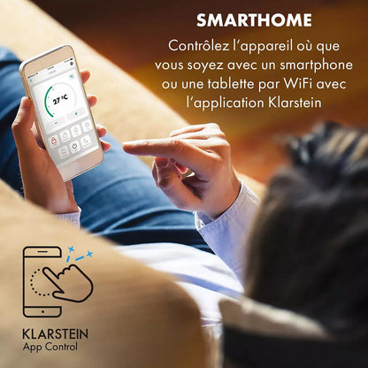 Climatiseur mobile silencieux KLARSTEIN Iceblock Prosmart 12 - Blanc