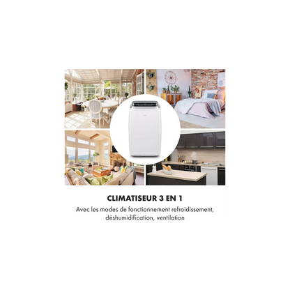 Climatiseur mobile silencieux KLARSTEIN Iceblock Prosmart 12 - Blanc
