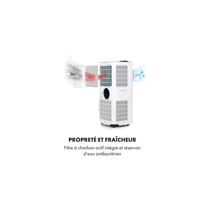 Climatiseur mobile silencieux KLARSTEIN Kraftwerk Smart 12K BTU App