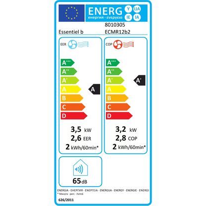 Climatiseur mobile 12000 BTU réversible ESSENTIELB ECMR12b R290