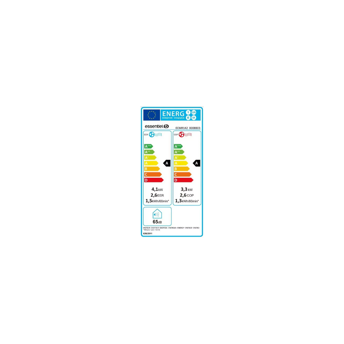 Climatiseur mobile silencieux réversible 30 m2 ESSENTIELB ECMR142