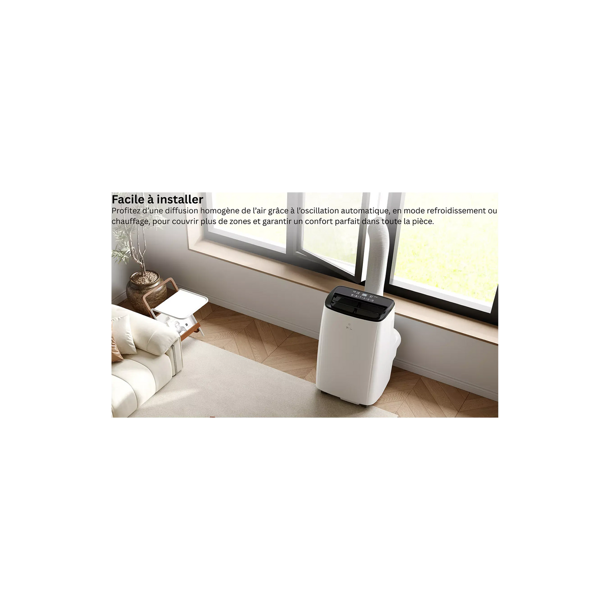 Climatiseur mobile silencieux réversible TCL P12P6SW2F