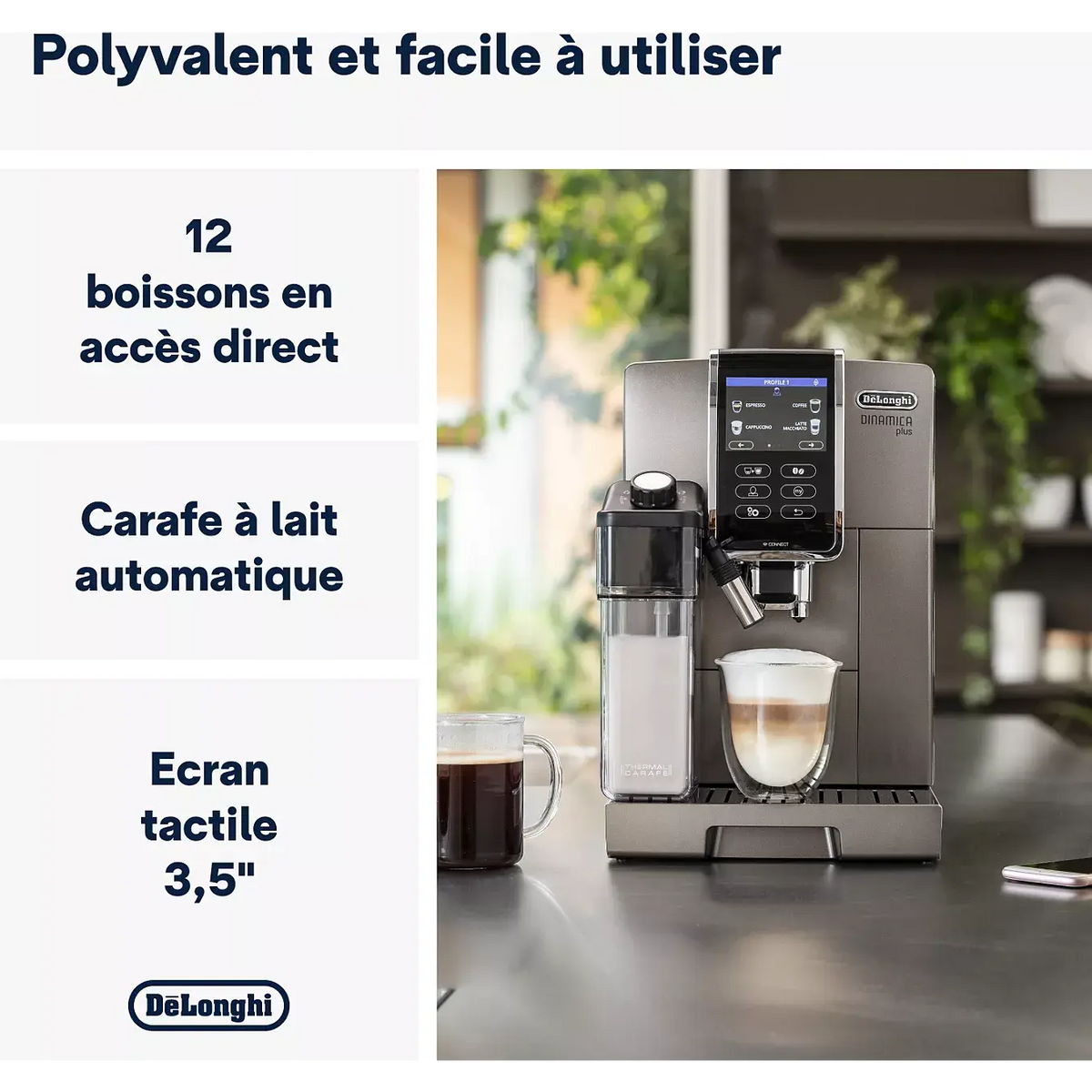 Expresso Broyeur DELONGHI Dinamica Plus FEB3795.T Titanium ELECTROMENAGER WORLD