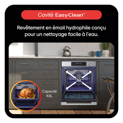 Four encastrable LG WS7D7651CS - Pyrolyse - Hydrolyse - Chaleur pulsée - Porte froide