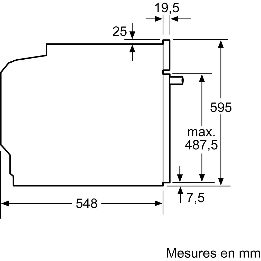 Four encastrable SIEMENS HB554AER3F DUMANOIR
