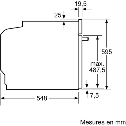 Four encastrable SIEMENS HB554AER3F DUMANOIR