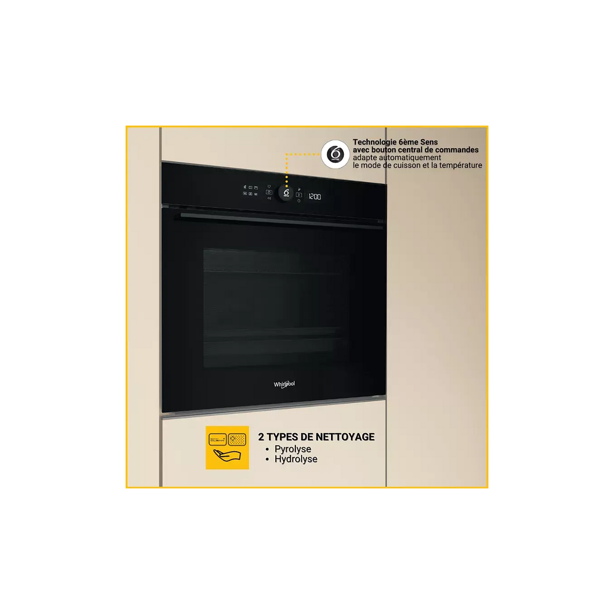 Four encastrable fonction vapeur WHIRLPOOL WK5BAFS81PM1S DUMANOIR