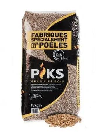 Palette granulés bois PIKS – 15 kg DINplus