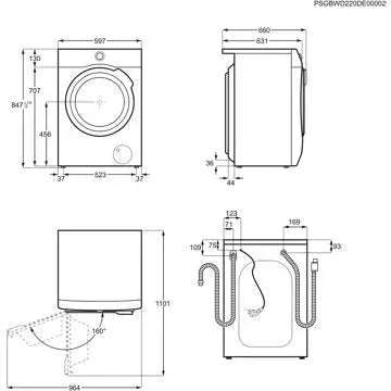 Lave linge hublot 	AEG	LFR85B114Q