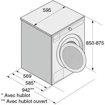 Lave linge hublot 	ASKO W2086C.W/3