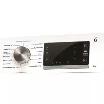 Lave linge hublot 	WHIRLPOOL	W6XW845WBFR Supreme silence