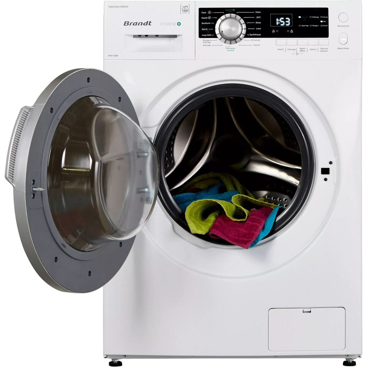 Lave linge hublot BRANDT WFB124QW HYGIENE + DUMANOIR