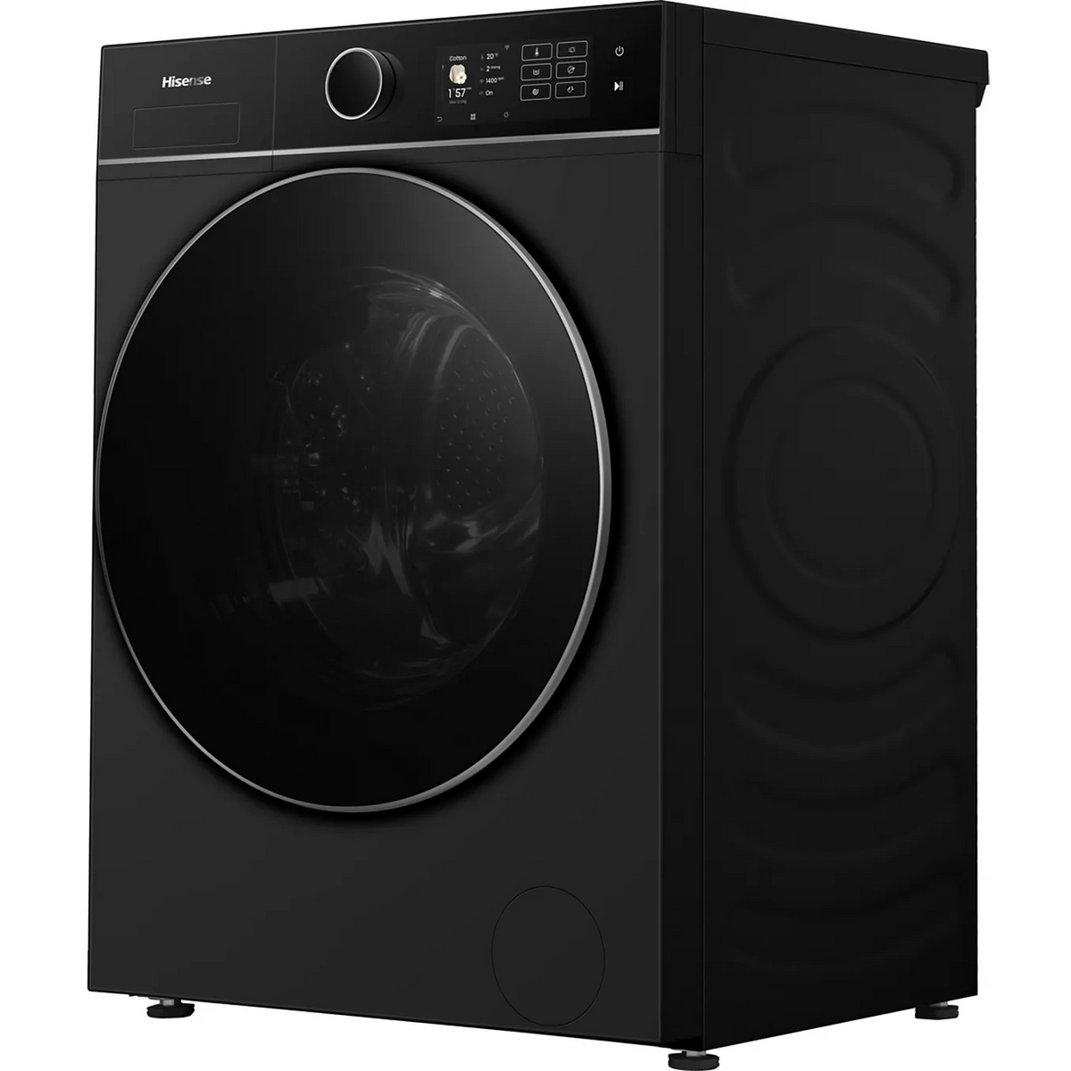 Lave linge hublot HISENSE WF5I1045BBQ - 10,5 kg - 1400 tr/min - Classe A - Moteur induction - Autodosage - Connecté - Noir MAG ELECTROMENAGER
