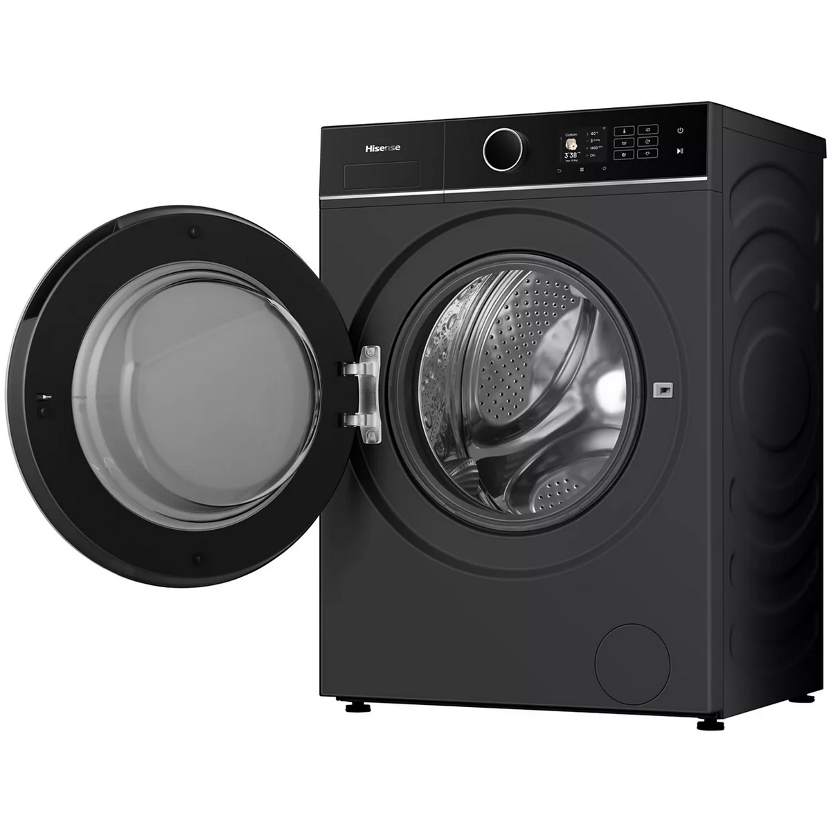 Lave linge hublot HISENSE WF5I1045BBQ - 10,5 kg - 1400 tr/min - Classe A - Moteur induction - Autodosage - Connecté - Noir MAG ELECTROMENAGER