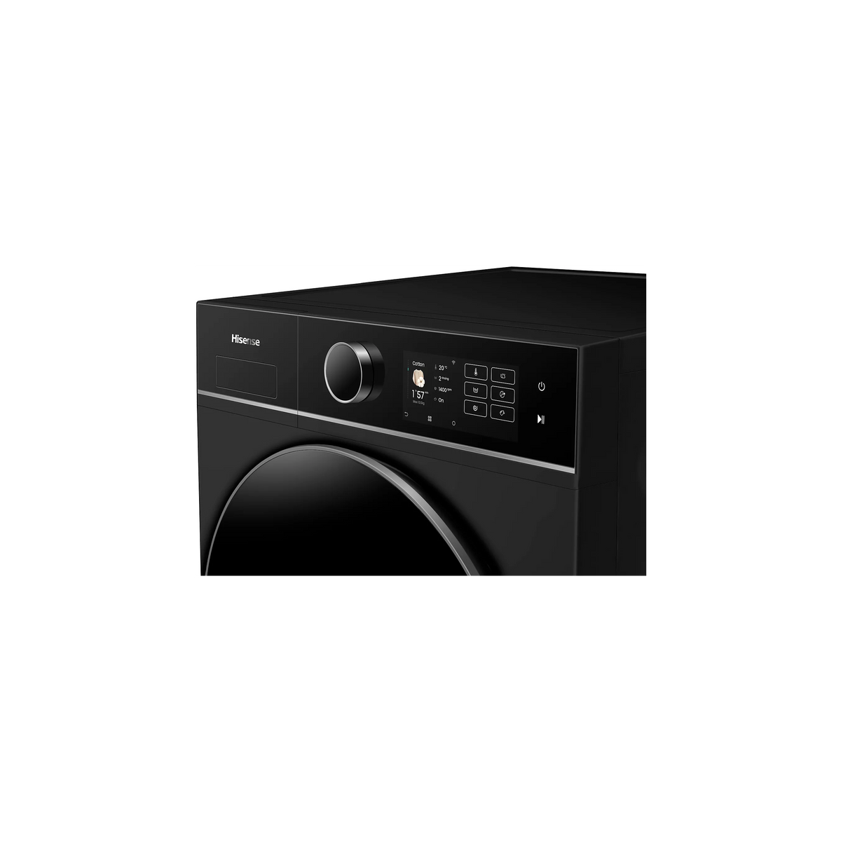 Lave linge hublot HISENSE WF5I1045BBQ - 10,5 kg - 1400 tr/min - Classe A - Moteur induction - Autodosage - Connecté - Noir MAG ELECTROMENAGER