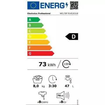 Lave linge professionnel	ELECTROLUX	myPRO WE170P PRO