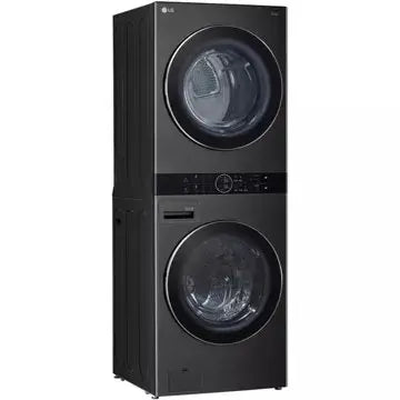Lave linge séchant hublot 	LG	F761TOWERB Washtower