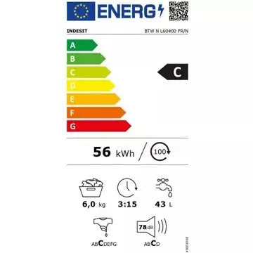 Lave linge top	INDESIT	BTWNL60400FR/N