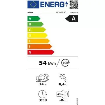 Lave vaisselle 60 cm	MIELE	G7600 SC Blanc Autodose