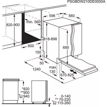 Lave vaisselle encastrable 	AEG	FSK94858P ComfortLift
