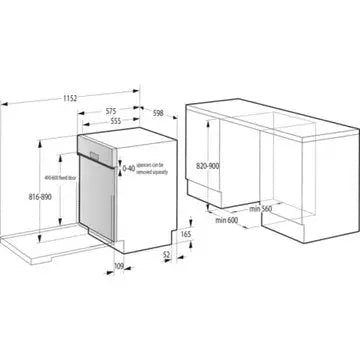 Lave vaisselle encastrable 	GORENJE GI672C60X