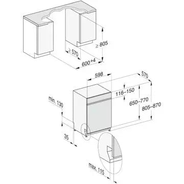 Lave vaisselle encastrable 	MIELE	G 5410 SCi IN
