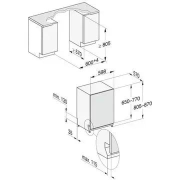 Lave vaisselle encastrable 	MIELE	G 7260 SCVi