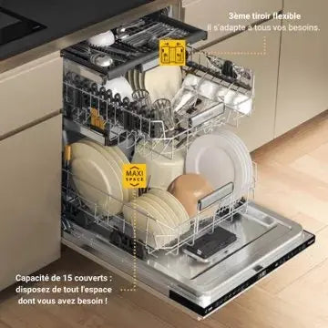 Lave vaisselle encastrable 	WHIRLPOOL	W7IHF60TUS MaxiSpace