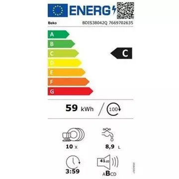Lave vaisselle encastrable  BEKO	BDIS38042Q