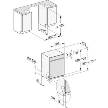 Lave vaisselle encastrable MIELE G 5110 SCi BB