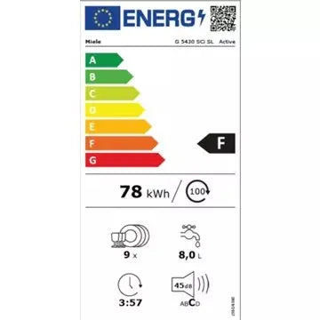 Lave vaisselle encastrable MIELE	G 5430 SCi SL BB
