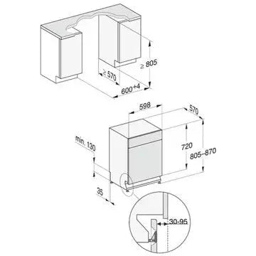 Lave vaisselle encastrable  MIELE	G 7600 SCU AutoDos