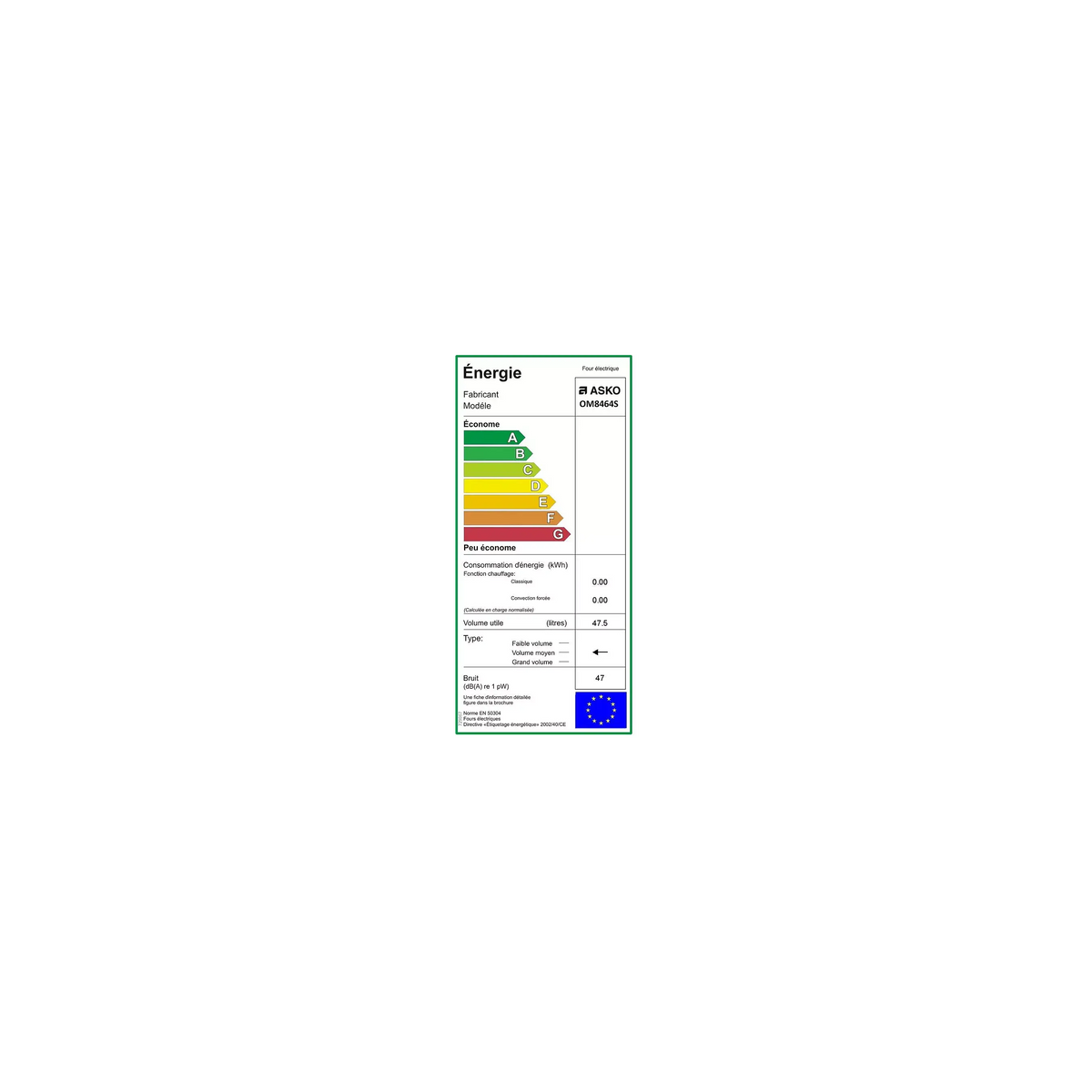 Micro ondes encastrable ASKO OM8464S DUMANOIR