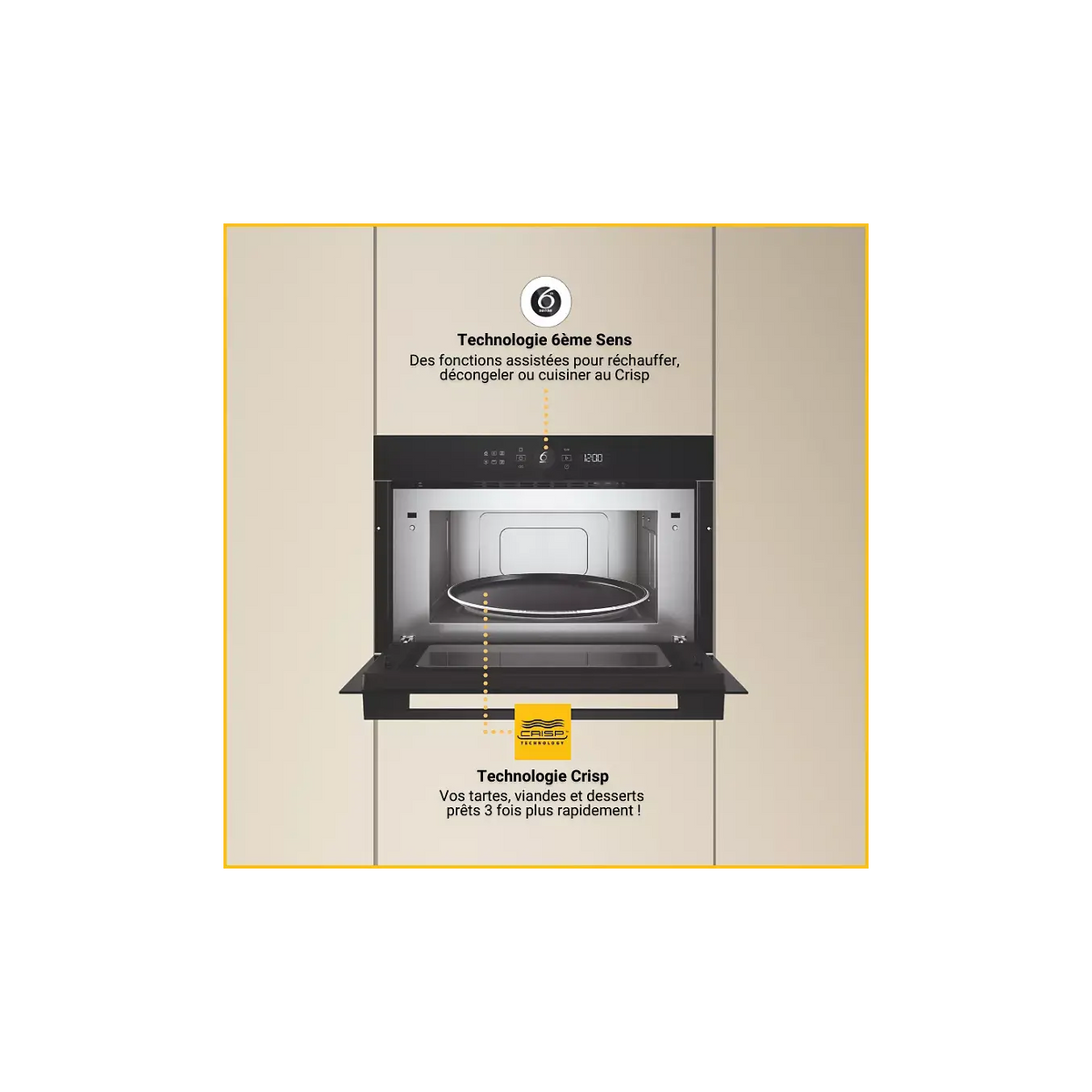 Micro ondes grill encastrable WHIRLPOOL WMD54MBF DUMANOIR
