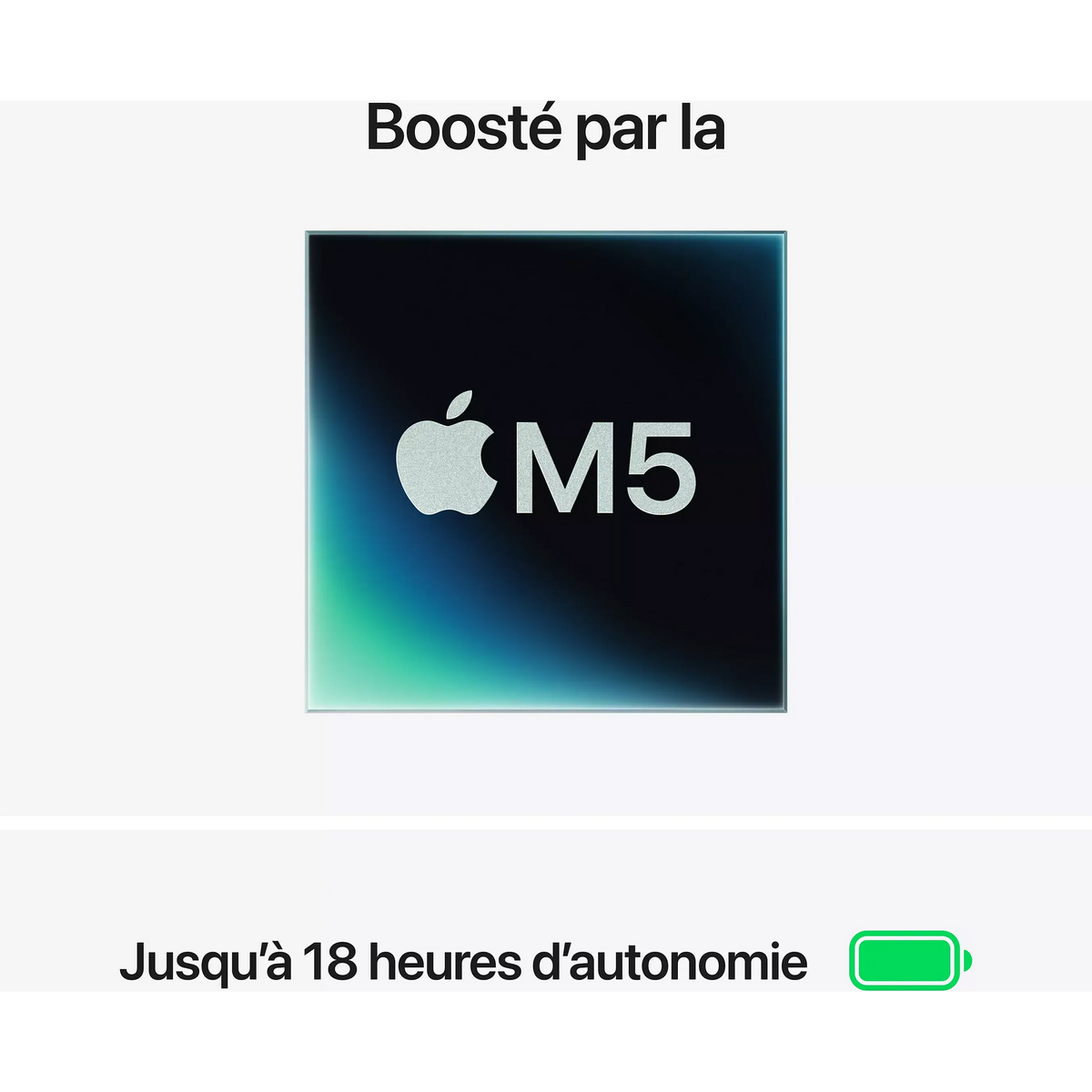 Ordinateur Apple MACBOOK Air 13" Puce M5 CPU 10 / GPU 8 coeurs Mémoire RAM 16Go Stockage 512Go SSD Lumière stellaire