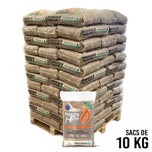 Granulés bois certifiés DINplus Piveteau Bois – Palette 104 sacs de 10 kg