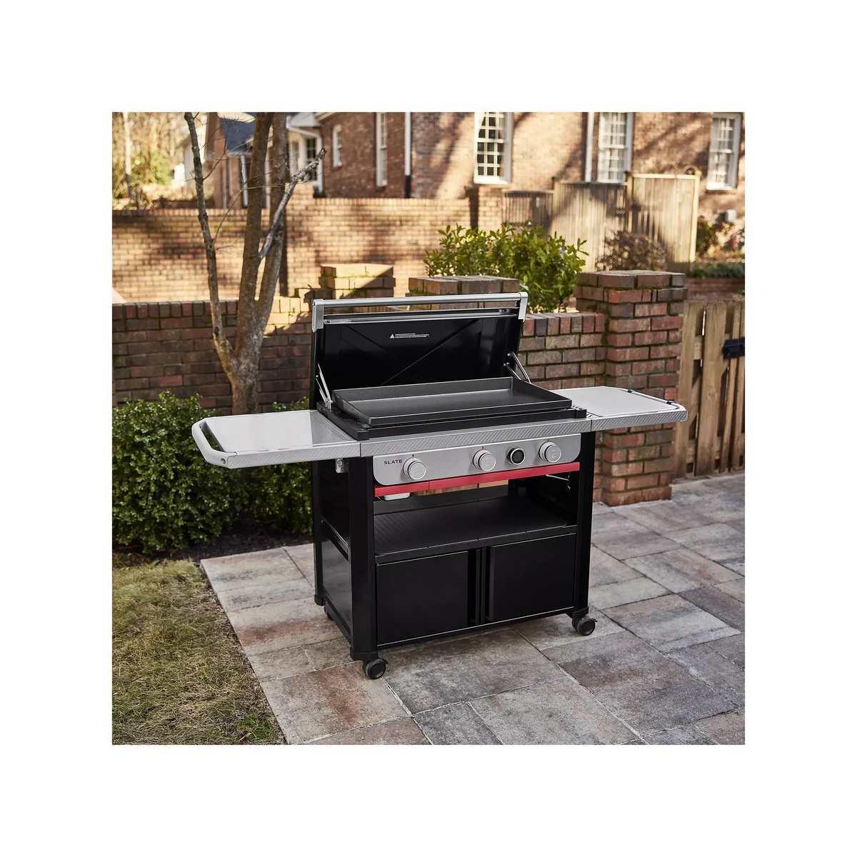 Plancha gaz WEBER black 3 brûleurs sur chariot, 76x46 cm ELECTRO DIRECT