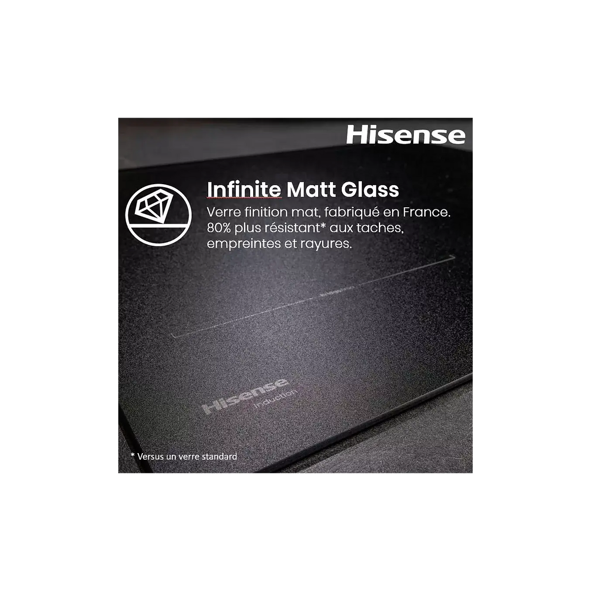 Plaque induction HISENSE HI6443SRWF InfiniteMattGlass ELECTROMENAGER WORLD