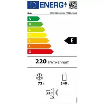 Réfrigérateur 2 portes		BEKO	RDNE350K40XBN